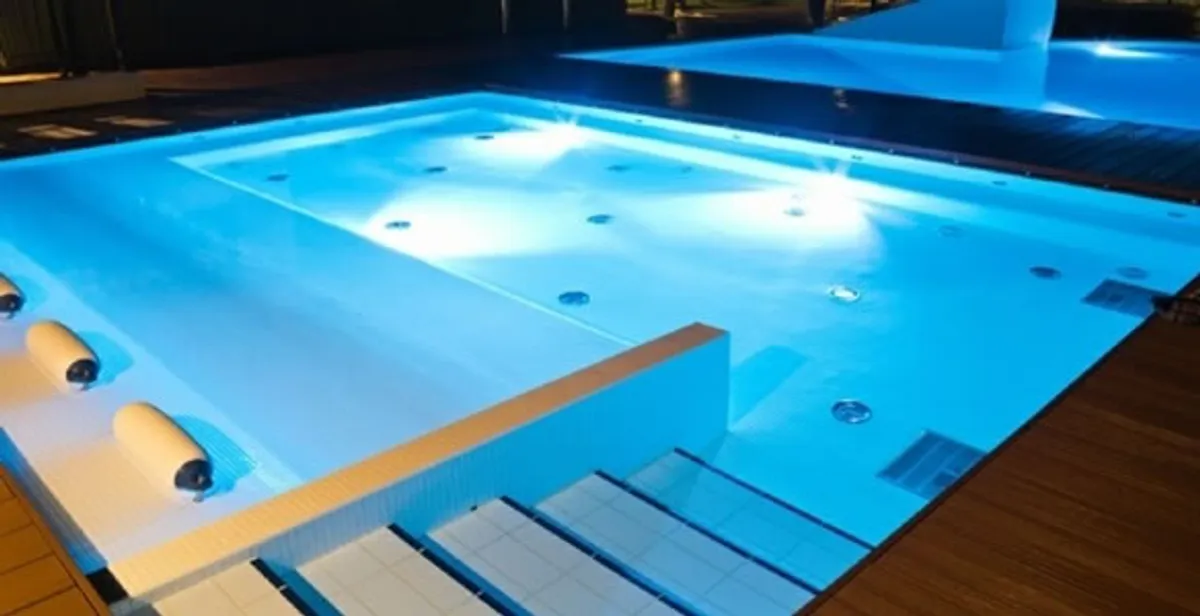 pool light installation and repair services providing modern illuminated pool lighting in Atlanta, GA