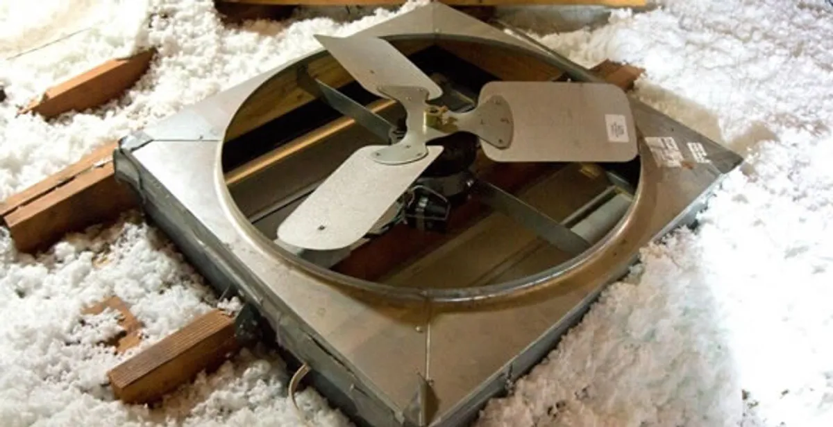 whole house fan installation services with attic-mounted ventilation unit in Atlanta, GA