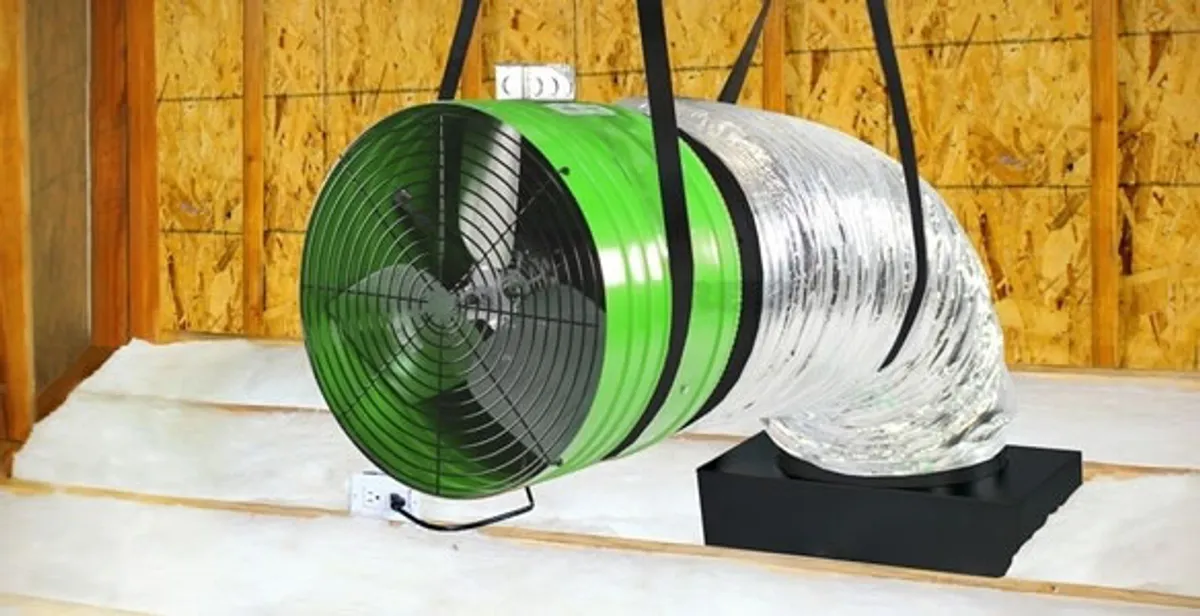 whole house fan installation services with professionally mounted ventilation fan system in Atlanta, GA